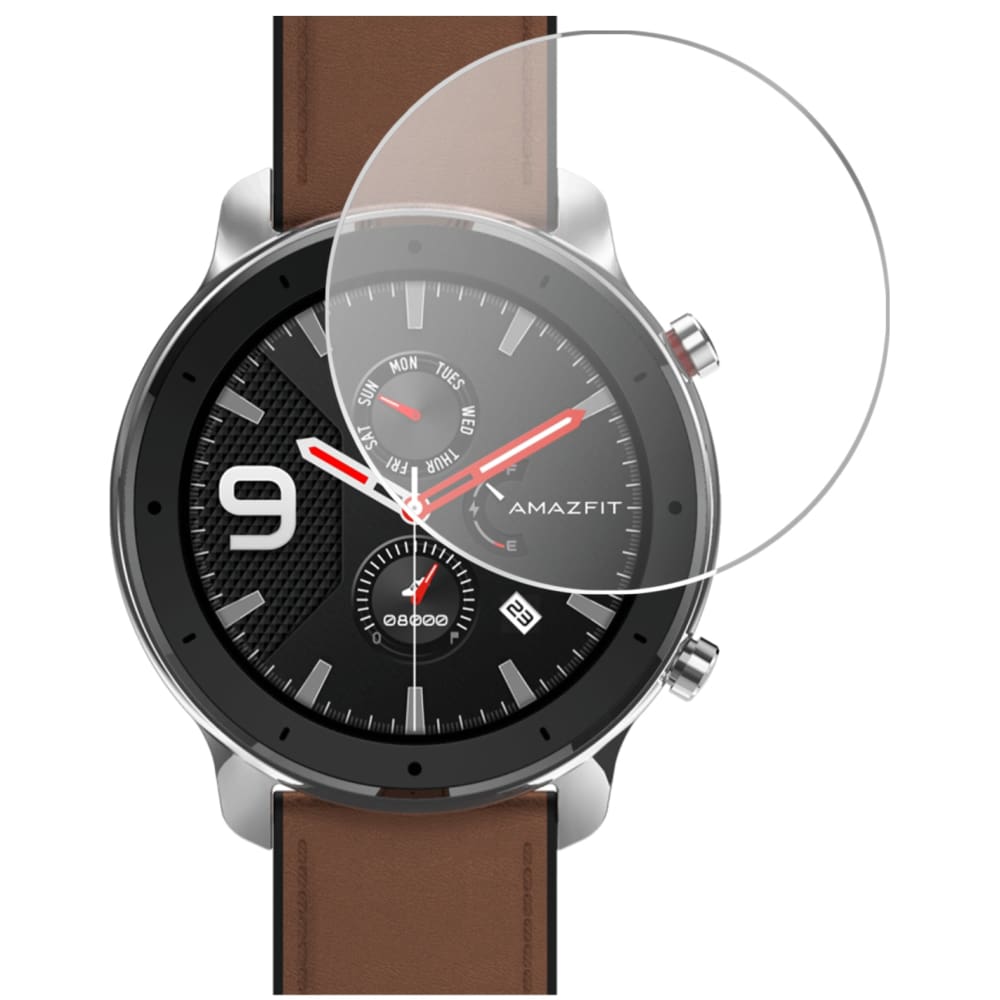 Displayschutz passgenau zugeschnitten – Panzerglas Schutzfolie passend für Amazfit GTR 47mm Smartwatch