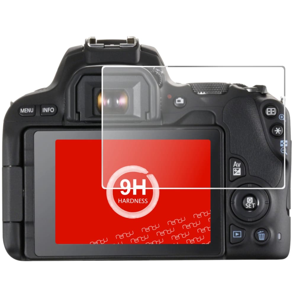 Displayschutz passgenau zugeschnitten – Panzerglas Schutzfolie passend für Canon EOS 200D